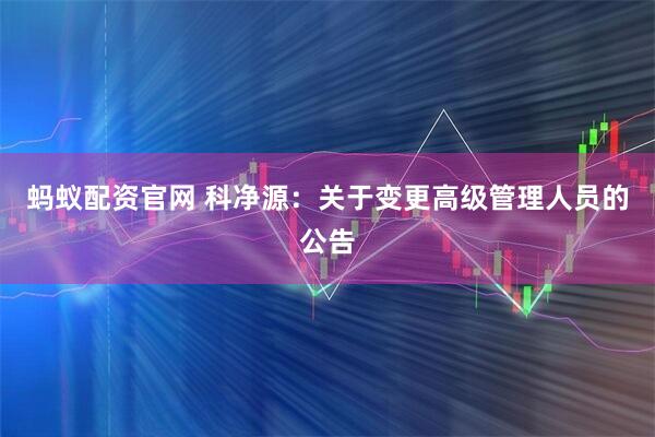 蚂蚁配资官网 科净源：关于变更高级管理人员的公告